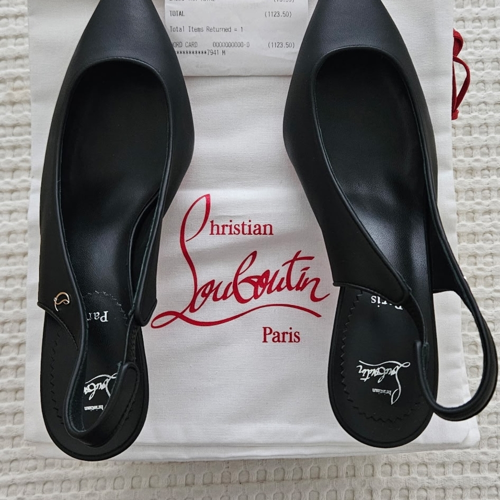 Step into luxury with these stunning new Christian Louboutin black heels! - Picture 3 of 5